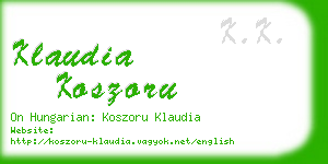 klaudia koszoru business card